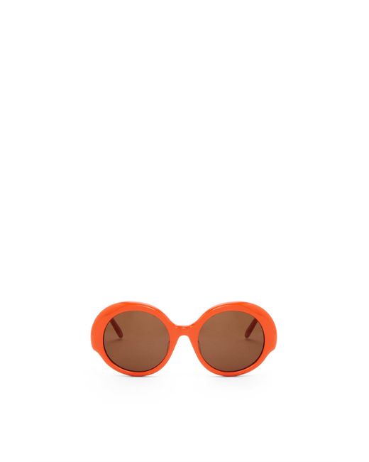 Loewe Orange Round Slim Sunglasses