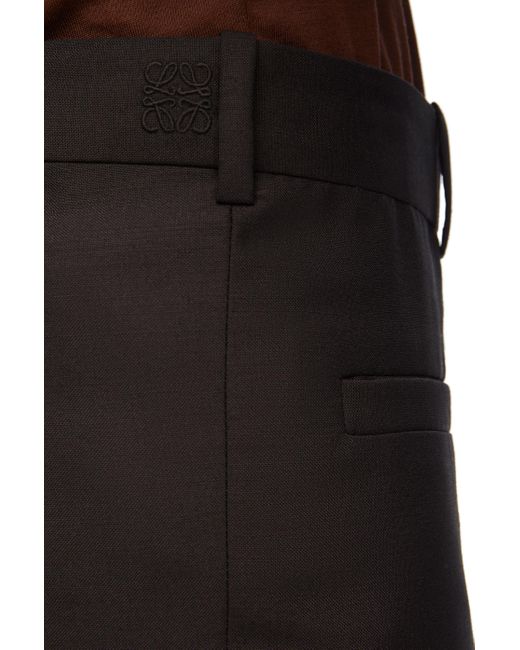 Loewe Black Luxury Bootleg Trousers In Wool And Mohair for men