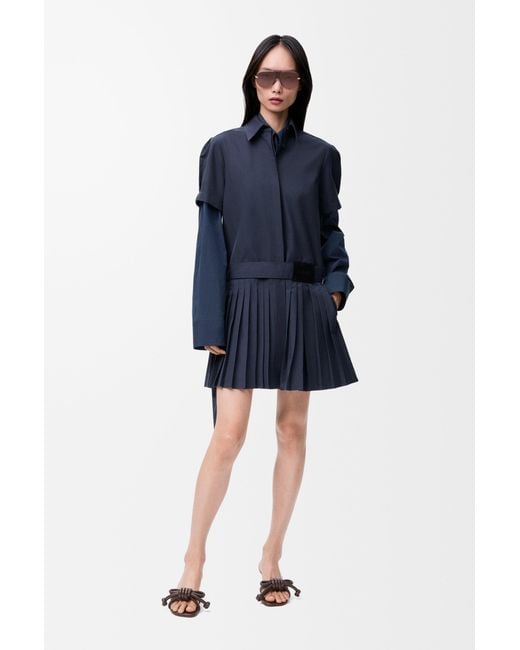 Loewe Blue Pleated Dress