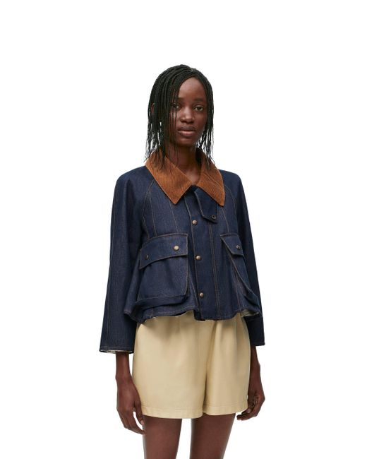 Loewe Trapeze Jacket In Denim in Blue | Lyst