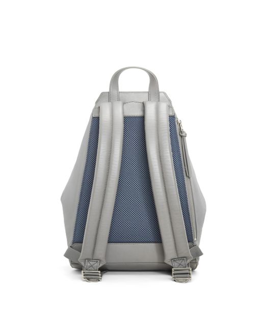 Loewe Gray Luxury Small Convertible Backpack In Nylon And Calfskin for men