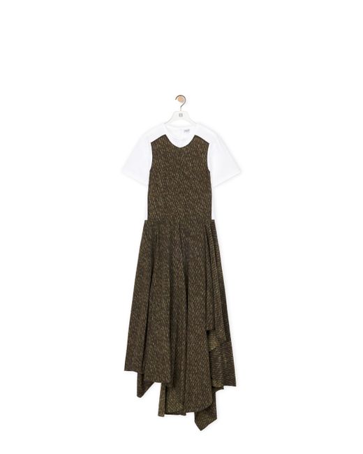 Loewe White Dress In Silk And Cotton