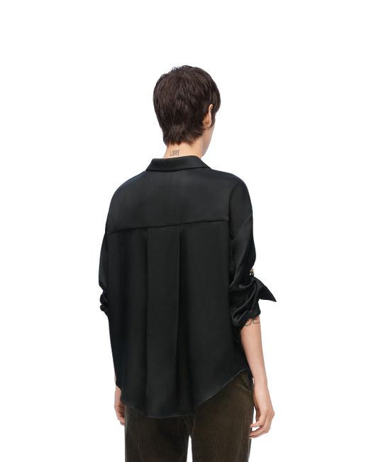Loewe Black Luxury Chain Shirt In Silk