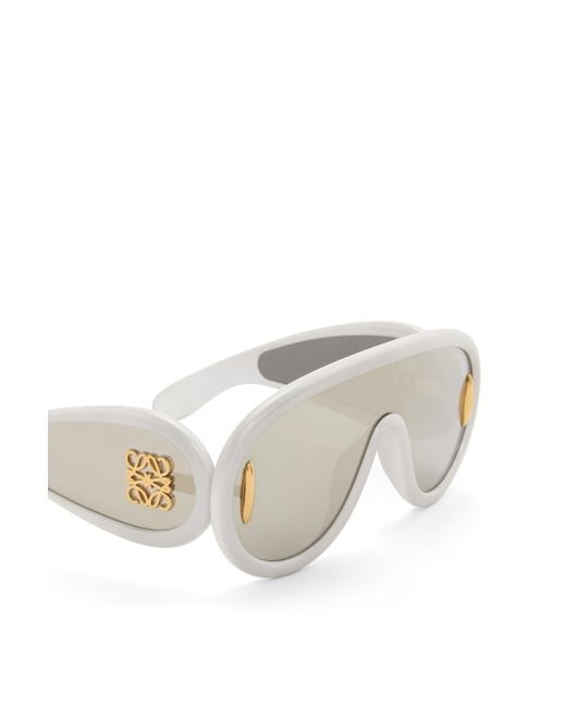 Loewe White Luxury Wave Mask Sunglasses