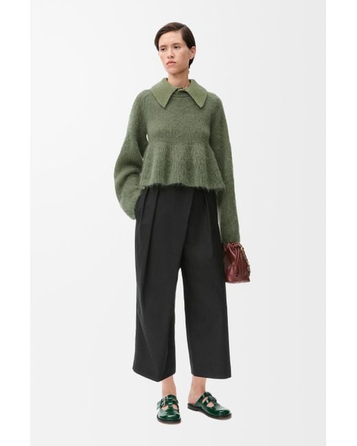 Jersey Polo En Mezcla De Mohair Mujer Loewe de color Green