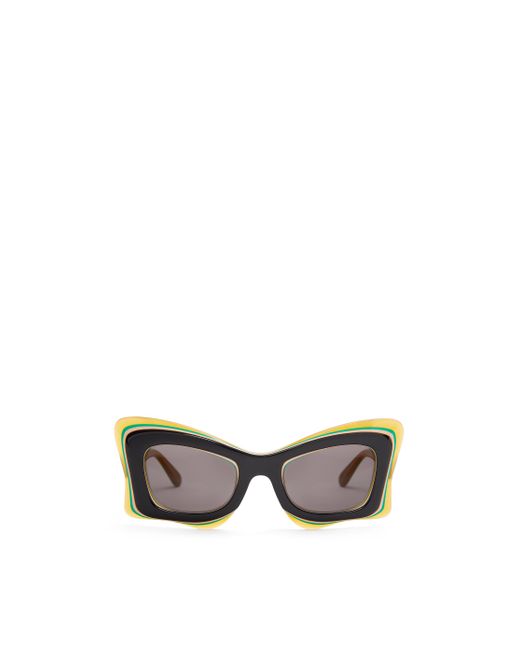 Loewe Multicolor Multilayer Butterfly Sunglasses In Acetate