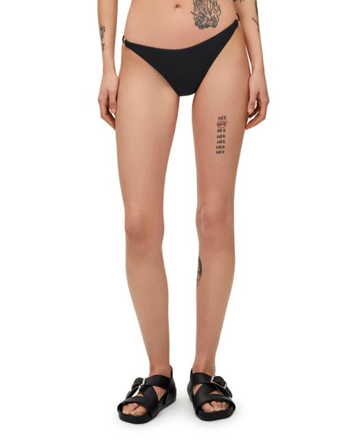 Loewe Black Luxury Bikini Bottoms In Technical Jersey