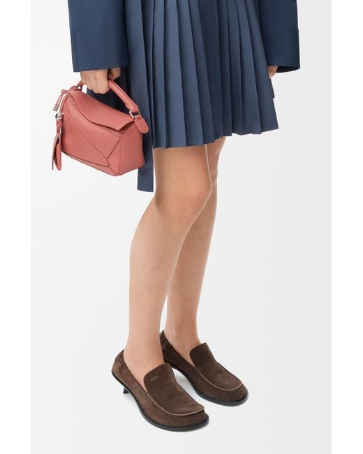 Loewe Pink Mini Featherlight Puzzle Bag