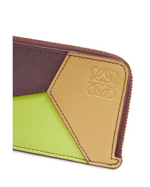 Loewe Multicolor Luxury Puzzle Coin Cardholder In Classic Calfskin