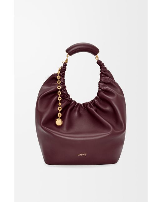 Loewe Purple Medium Squeeze Bag In Mellow Nappa Lambskin