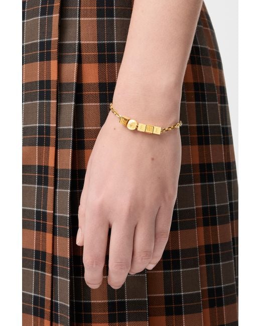 Loewe Metallic Pebble Cube Bracelet