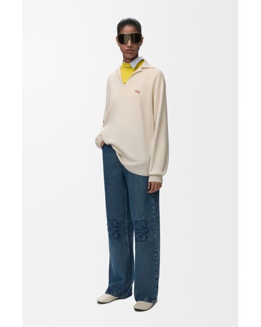 Loewe Blue Anagram Baggy Jeans
