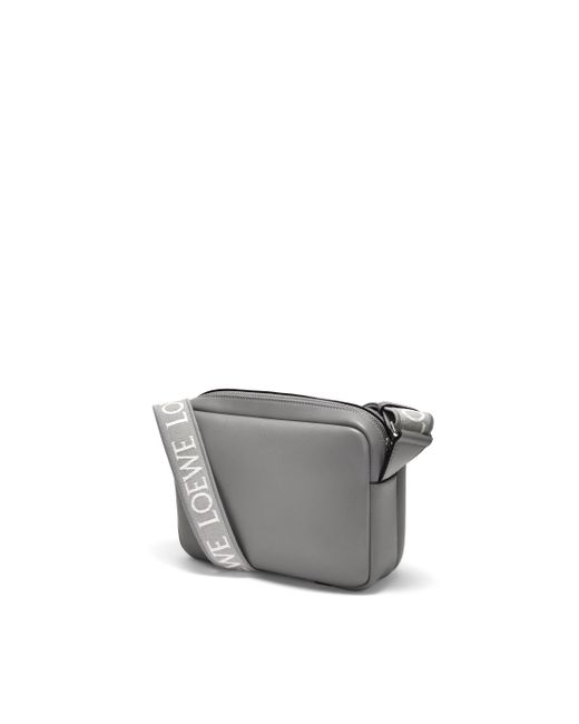 Loewe Gray Luxury Xs Military Messenger Bag In Supple Smooth Calfskin And Jacquard for men
