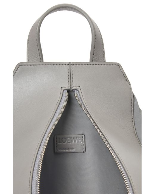 Loewe Gray Luxury Small Convertible Backpack In Nylon And Calfskin for men