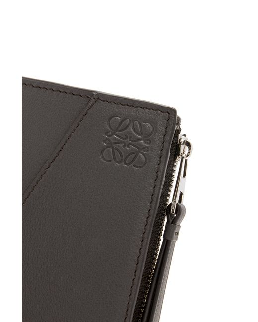 Loewe White Luxury Puzzle Slim Compact Wallet In Classic Calfskin For for men