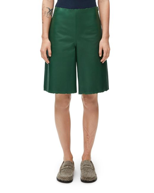 Loewe Blue Luxury Shorts In Nappa For