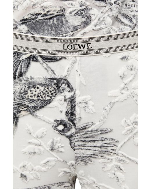 Loewe White Trousers In Viscose Blend