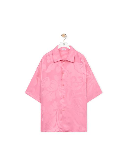 Loewe Pink Short Sleeve Shirt In Viscose for men