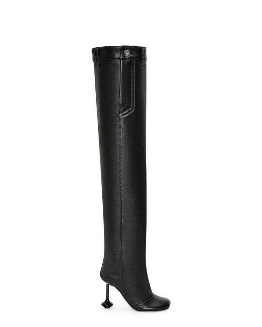 Loewe Black Luxury Toy Over The Knee Boot In Nappa Lambskin