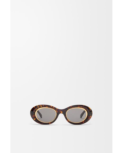 Loewe White Mini Anagram Oval Sunglasses For