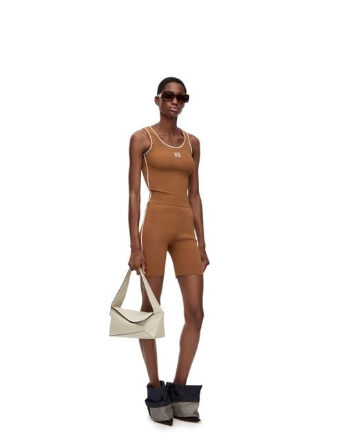 Loewe Brown Tank Top In Viscose