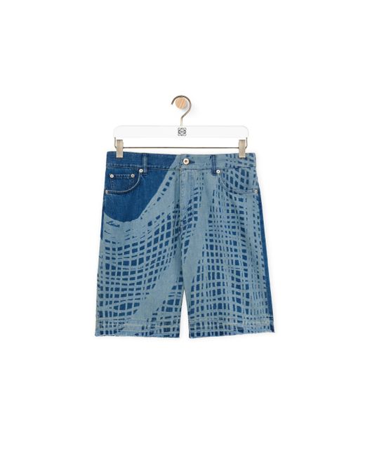 Loewe Blue Luxury Shorts In Denim for men
