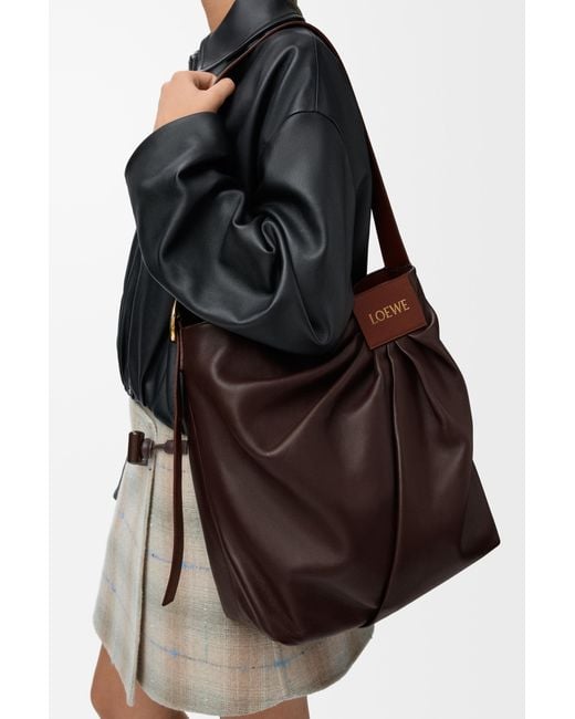 Loewe White Draped Tote