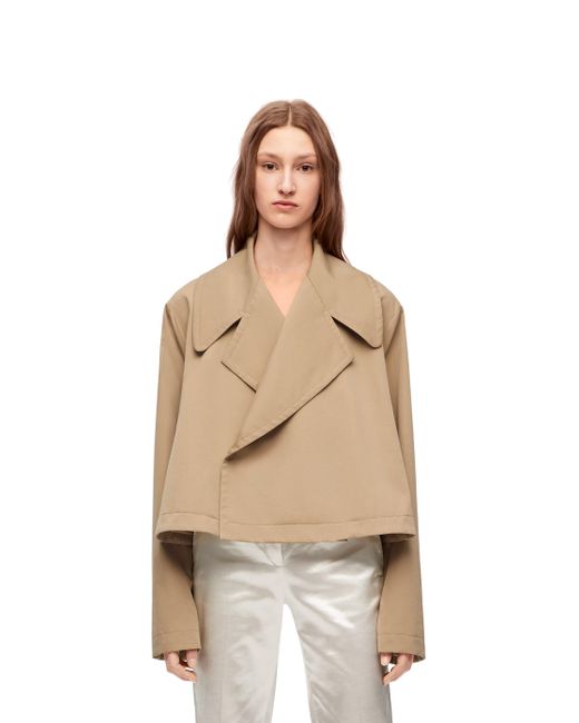 Loewe Natural Trapeze Jacket In Cotton And Silk