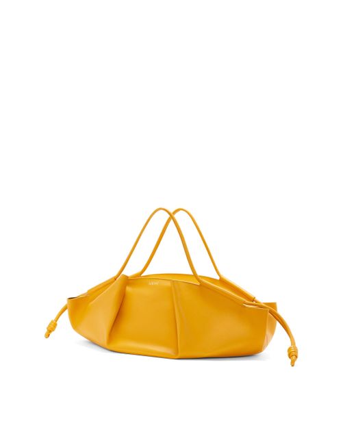 Loewe Yellow Xl Paseo Bag In Shiny Nappa Calfskin