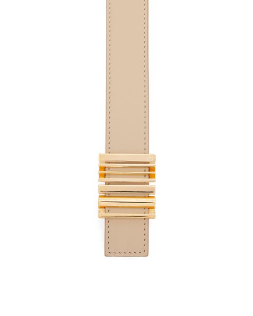 Loewe Metallic Luxury Graphic Belt In Classic Calfskin