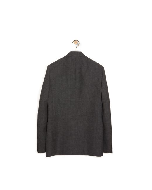 Loewe Black Luxury Double Breasted Jacket In Wool for men