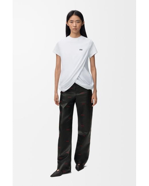 Loewe White Draped T-Shirt