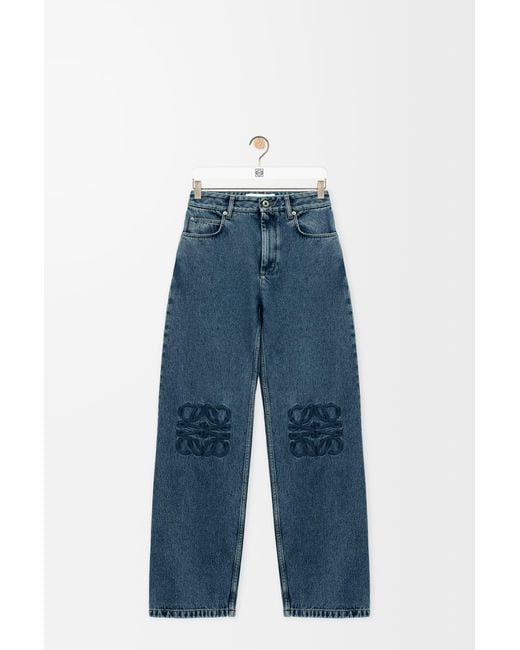 Loewe Blue Anagram Baggy Jeans