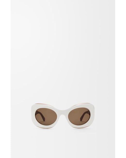 Loewe White Sierra Butterfly Sunglasses For