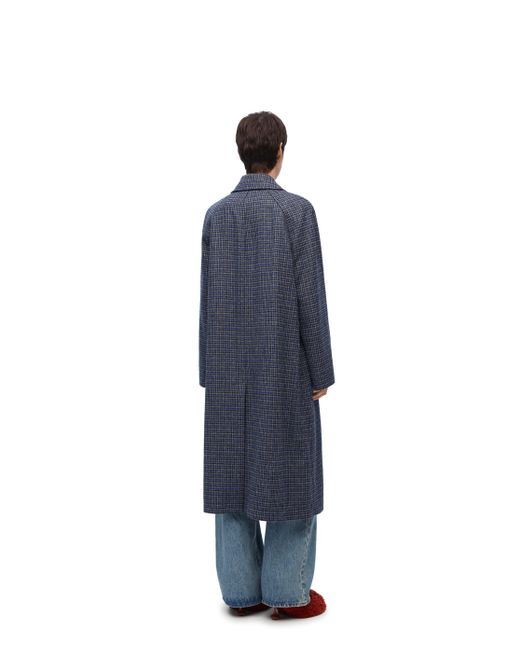 Loewe Blue Luxury Coat In Wool