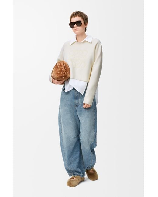 Loewe White Anagram Sweater