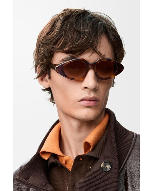 Loewe White Triangle Slim Sunglasses For
