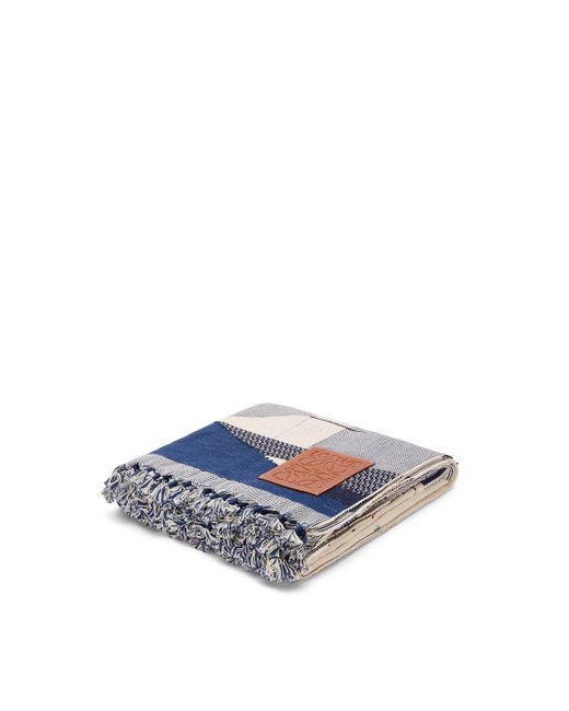 Loewe Blue Luxury Blanket In Cotton For Unisex