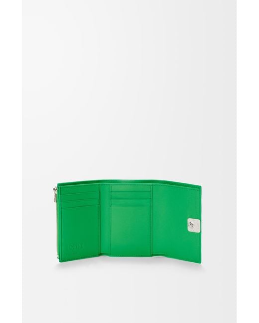 Loewe Green Anagram Small Vertical Wallet