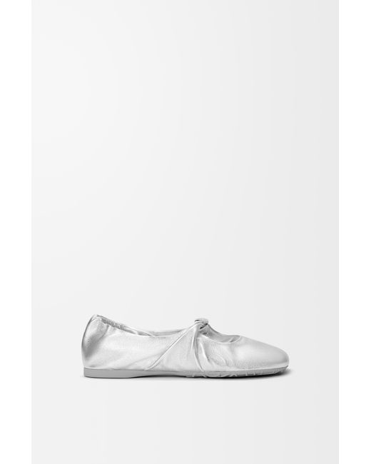 Loewe White Pebble Soft Ballerina