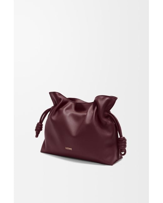 Loewe Purple Medium Flamenco Clutch In Nappa Calfskin