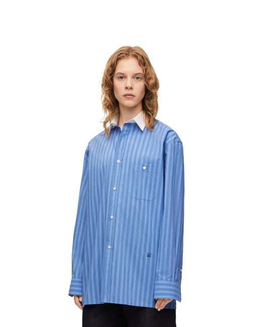 Loewe Blue Luxury Shirt In Cotton