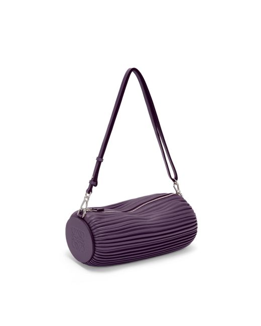 Loewe Purple Luxury Bracelet Pouch In Pleated Nappa For