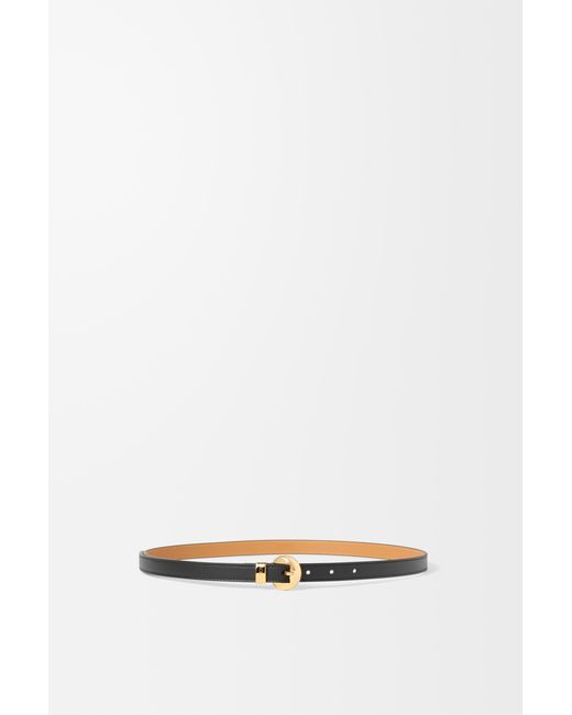 Loewe White Pebble Belt In Smooth Calfskin