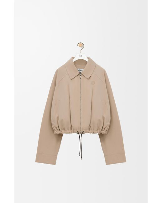 Chaqueta Globo En Algodón Mujer Loewe de color Natural