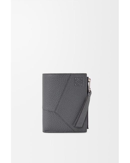 Loewe Gray Puzzle Slim Compact Wallet for men