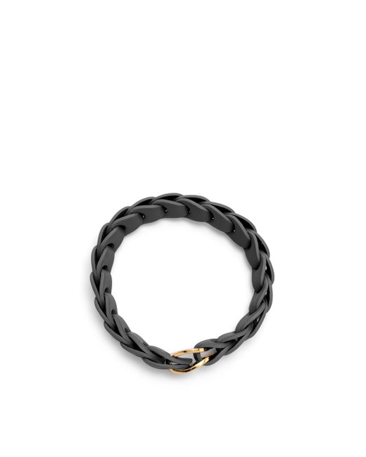 Loewe Black Luxury Woven Bracelet In Calfskin
