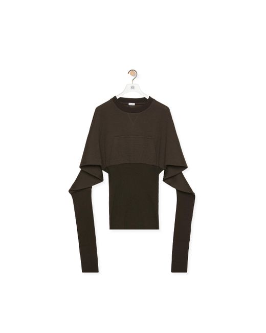 Loewe Black Sweatshirt In Wool And Cashmere