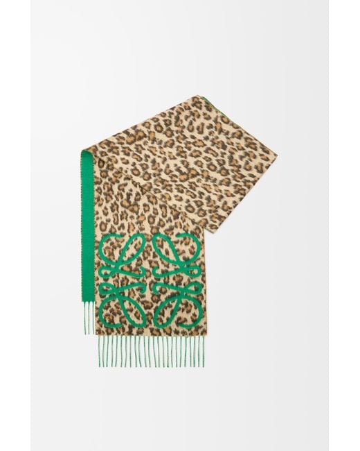 Loewe Green Anagram Scarf