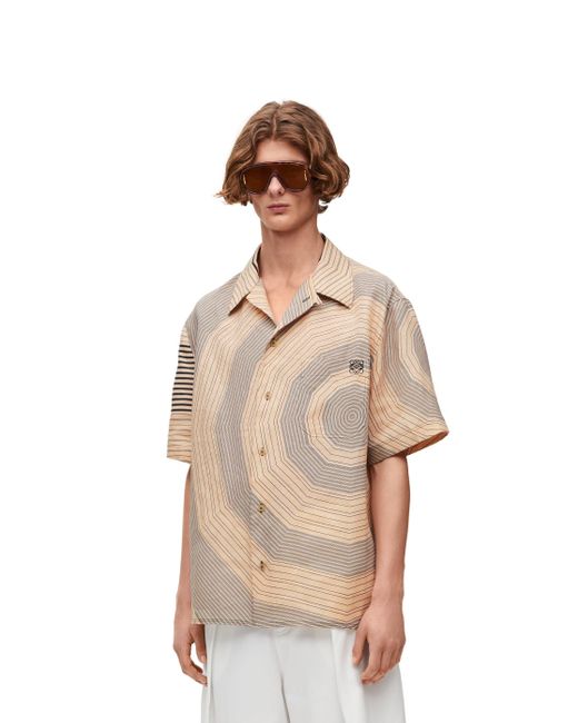 Loewe Natural Luxury Short Sleeve Shirt In Linen for men